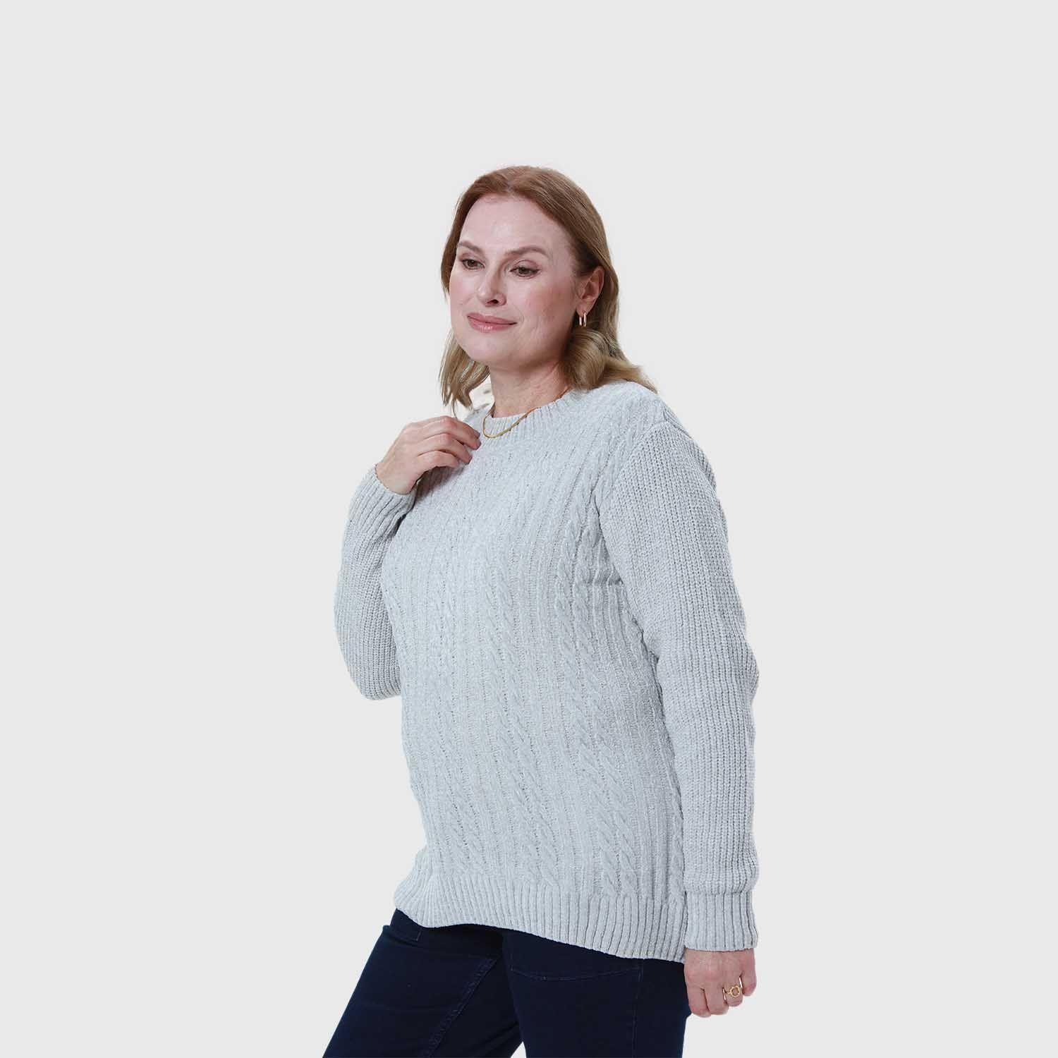 Sweater Mujer Tejido Gris Fashion's Park-1