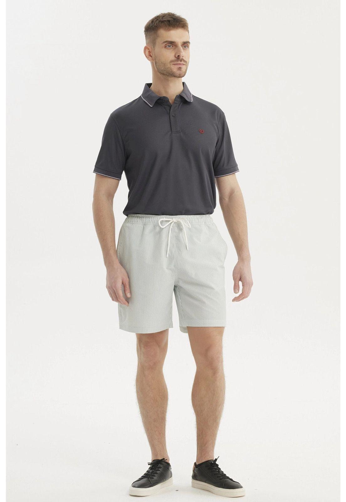 Short de Baño Hombre Liso Verde Claro-3