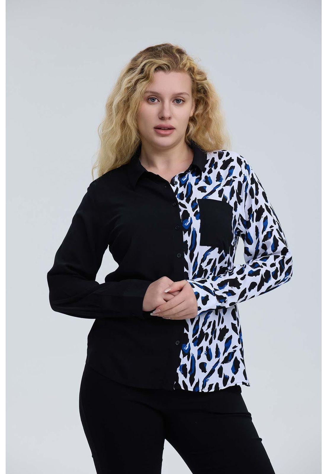 Blusa Mujer Abotónada Negro-0