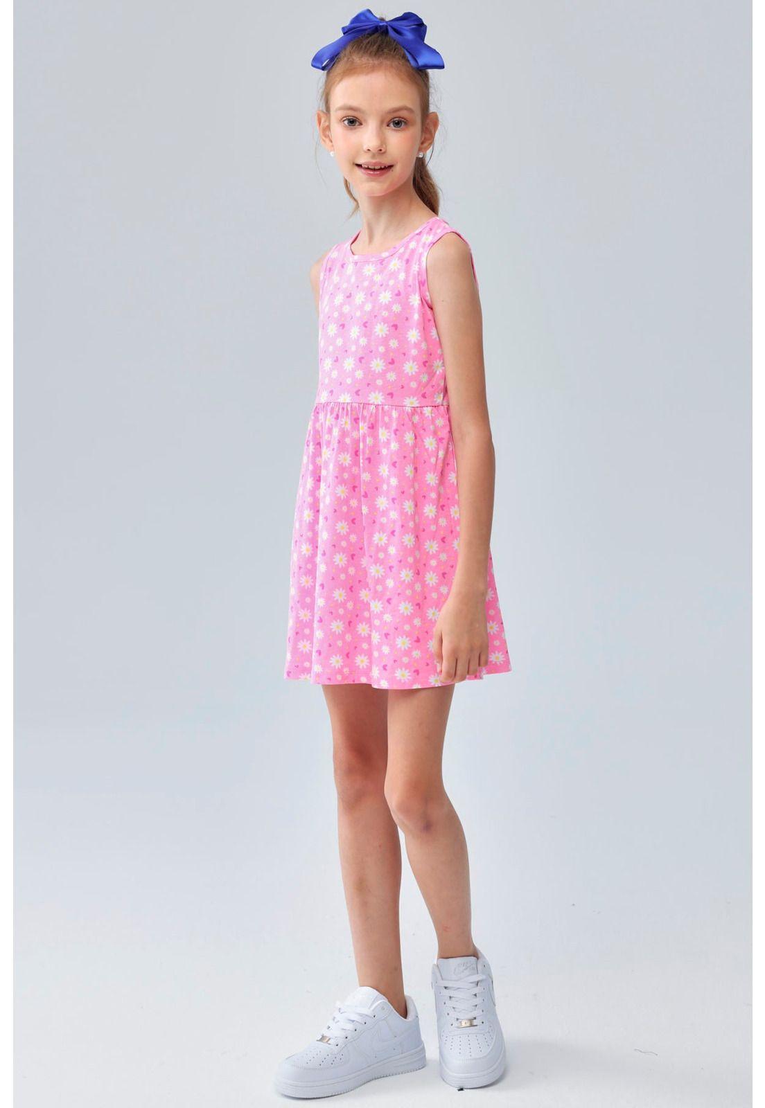 Vestido Niña Básico Toddler Rosado-1