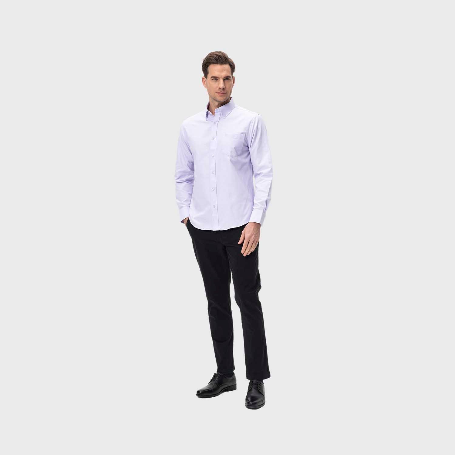 Camisa Hombre Oxford Lila Fashion's Park-3