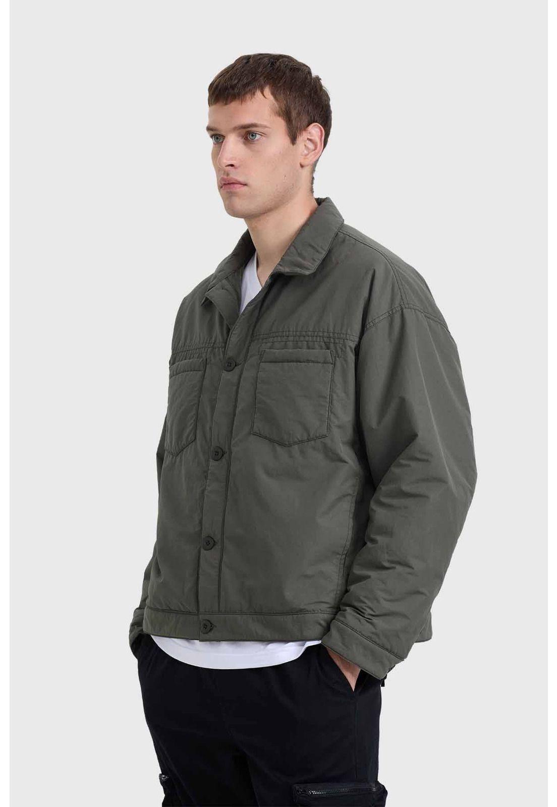 Chaqueta Hombre Abotonada Verde-1