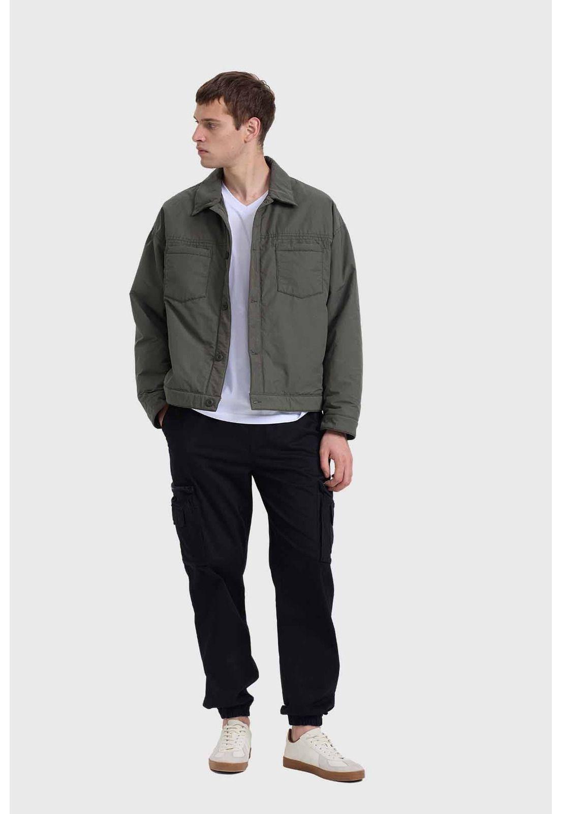 Chaqueta Hombre Abotonada Verde-3