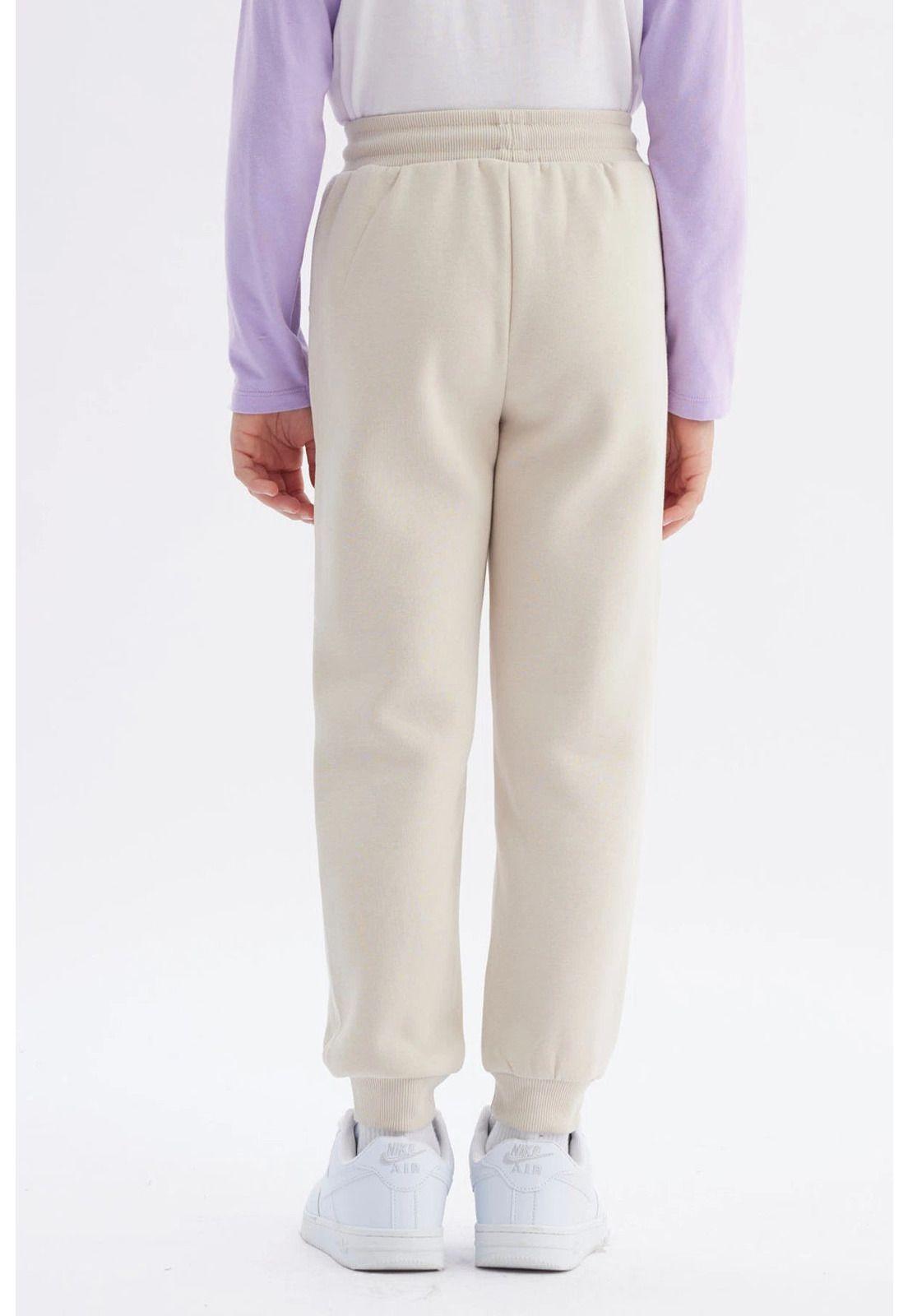 Pantalón Buzo Niña Jogger Beige - ll-2