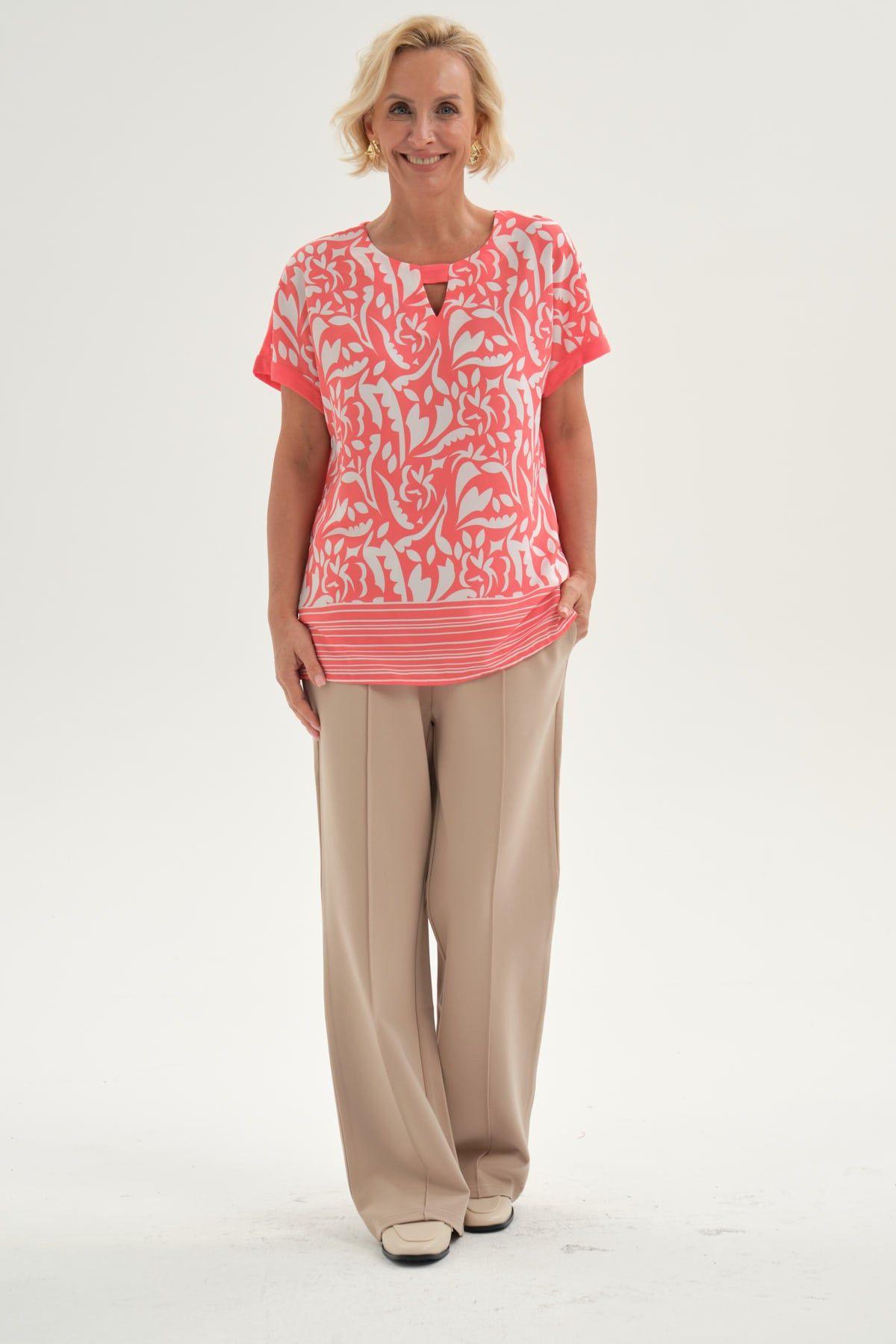 Pantalón Mujer Calce Recto Corte Delantero Beige-3