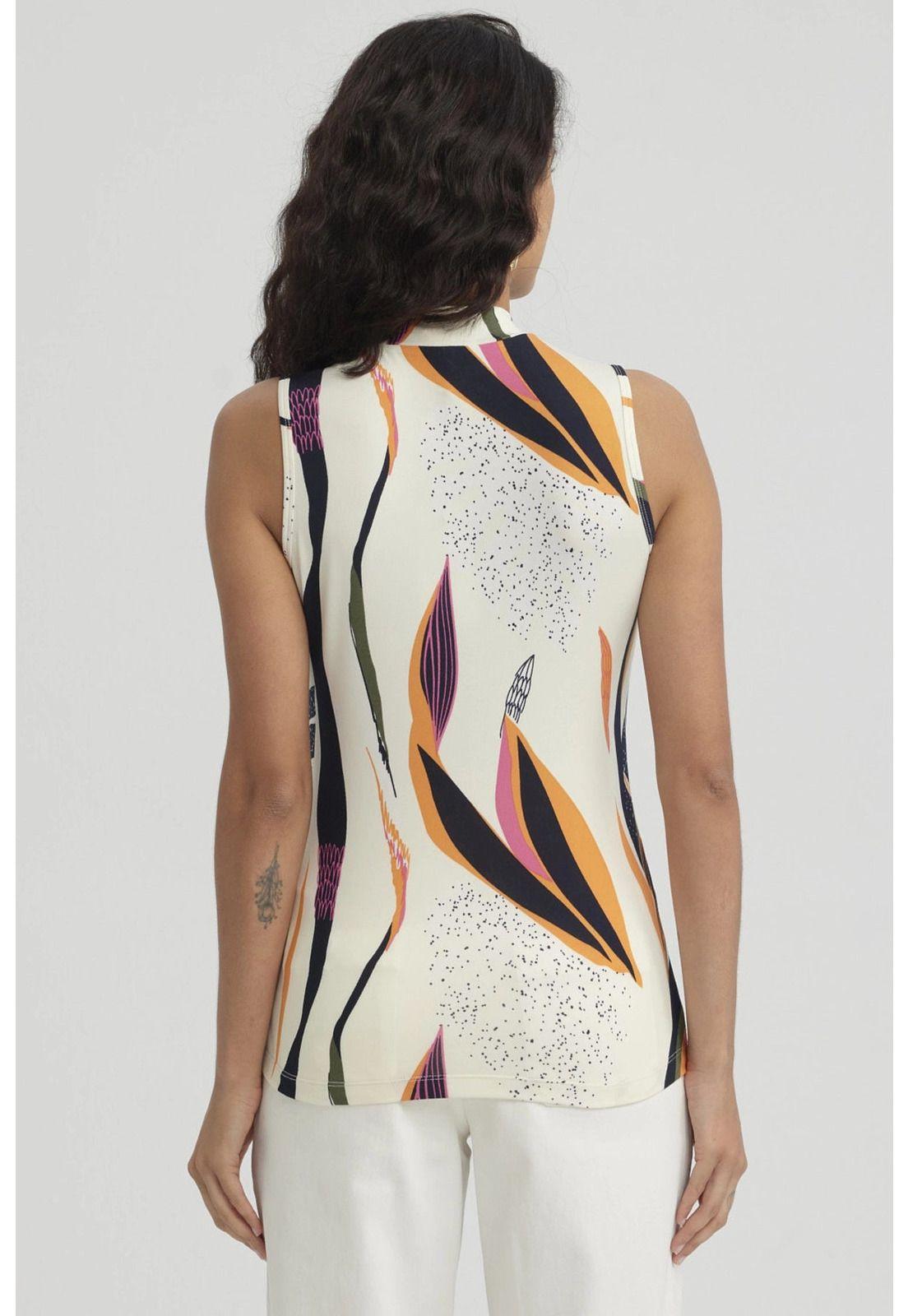 Polera Mujer Elasticada Crema-6