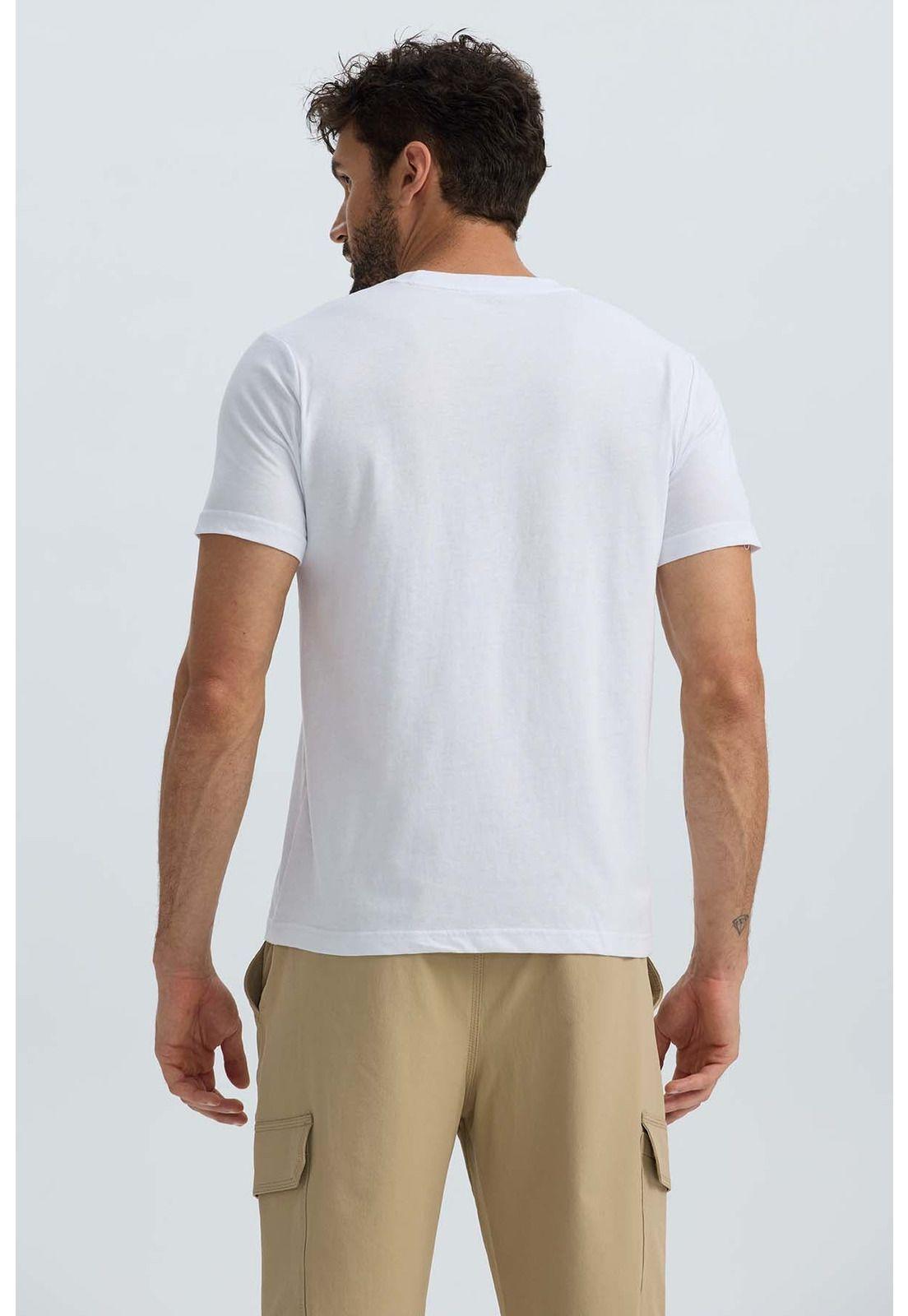 Polera Hombre Básica Con Bolsillo Blanco-2