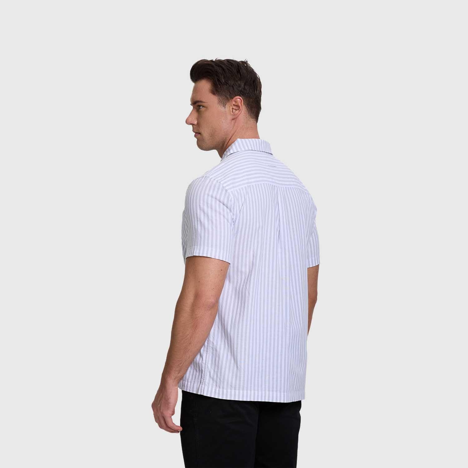 Camisa Hombre Rayas Gris Fashion's Park-2