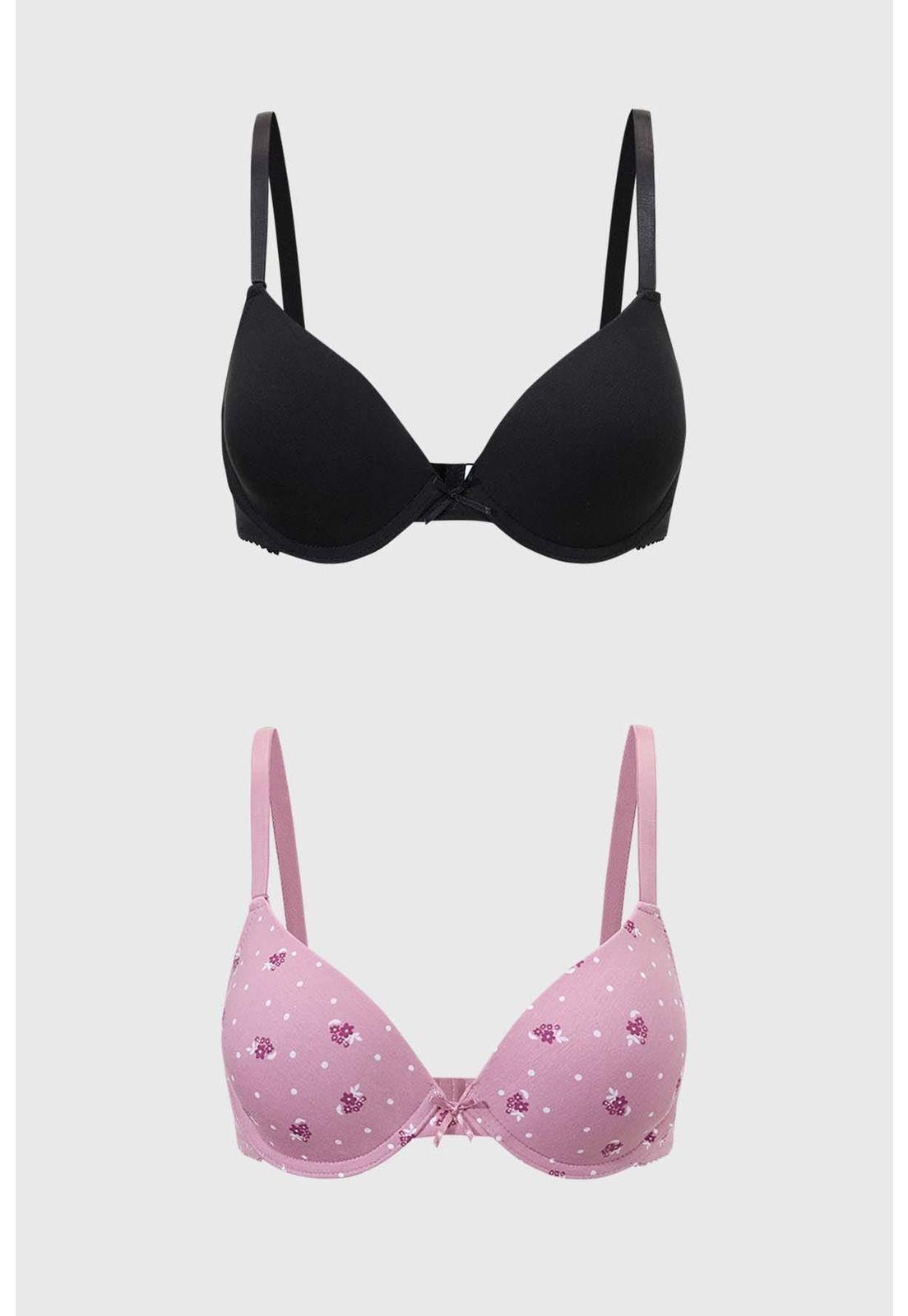 Sostén Mujer Algodón Bipack Rosa-0