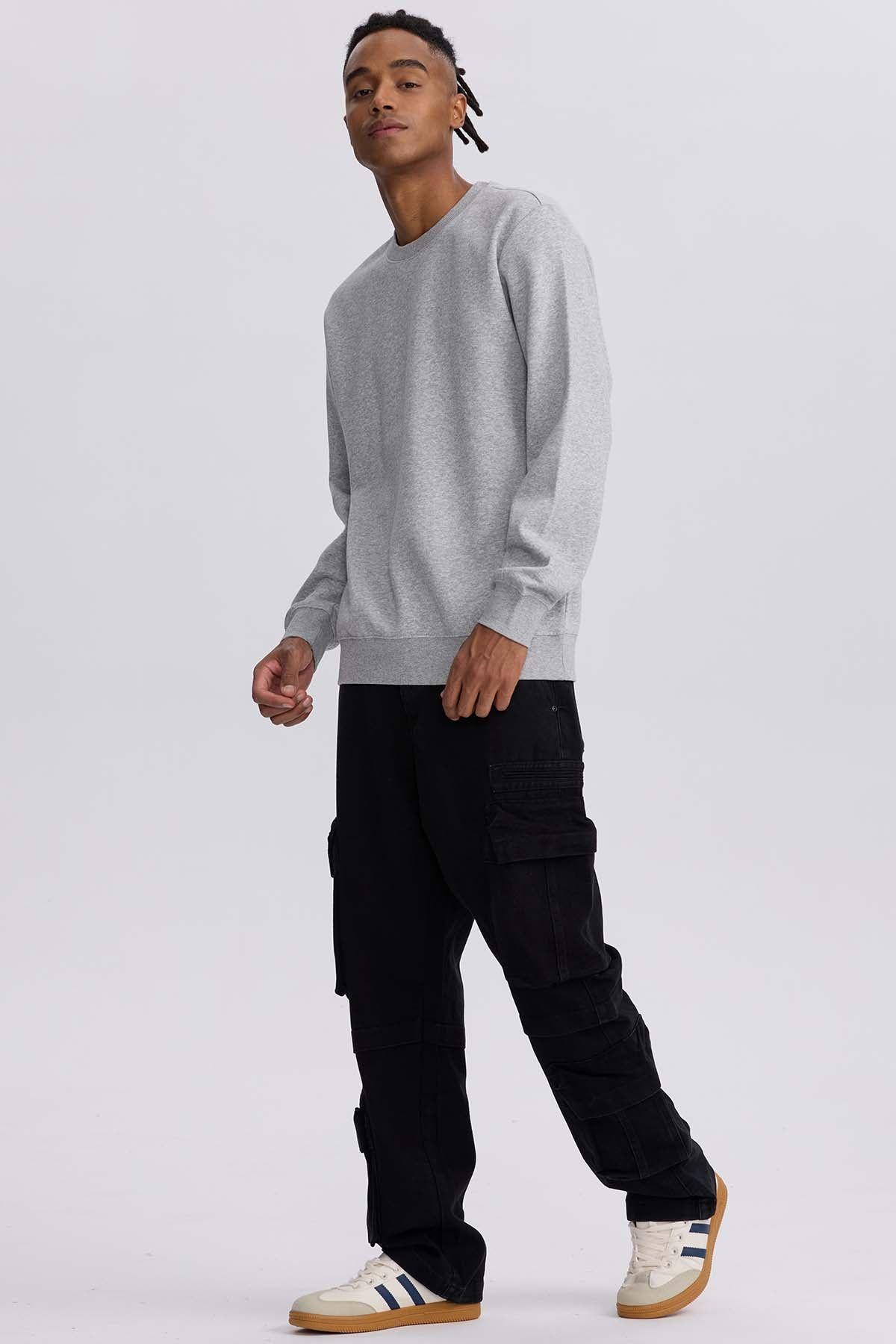 Jeans Hombre Doble Cargo Negro-3