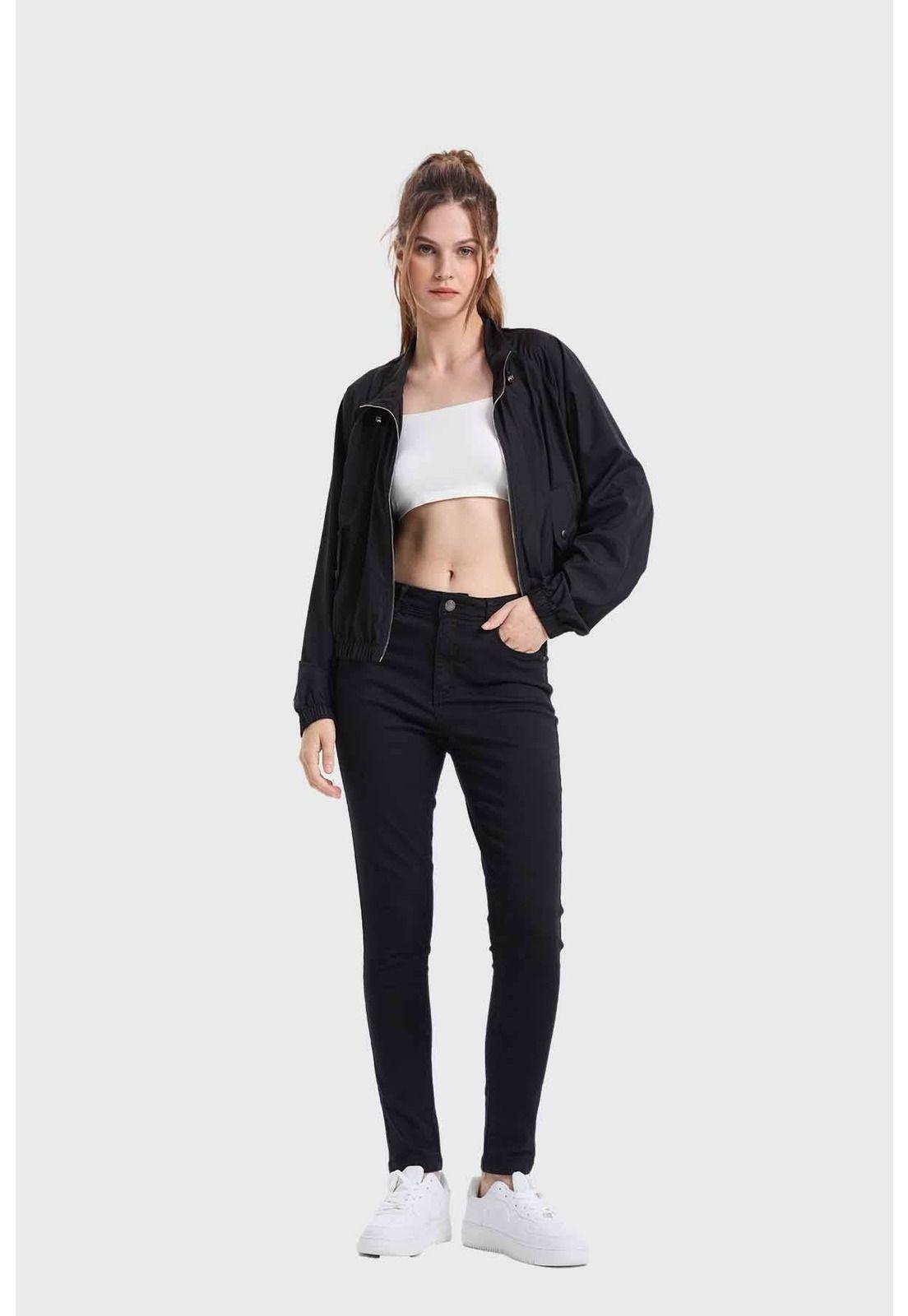 Chaqueta Mujer Cortaviento Negro - lll-3