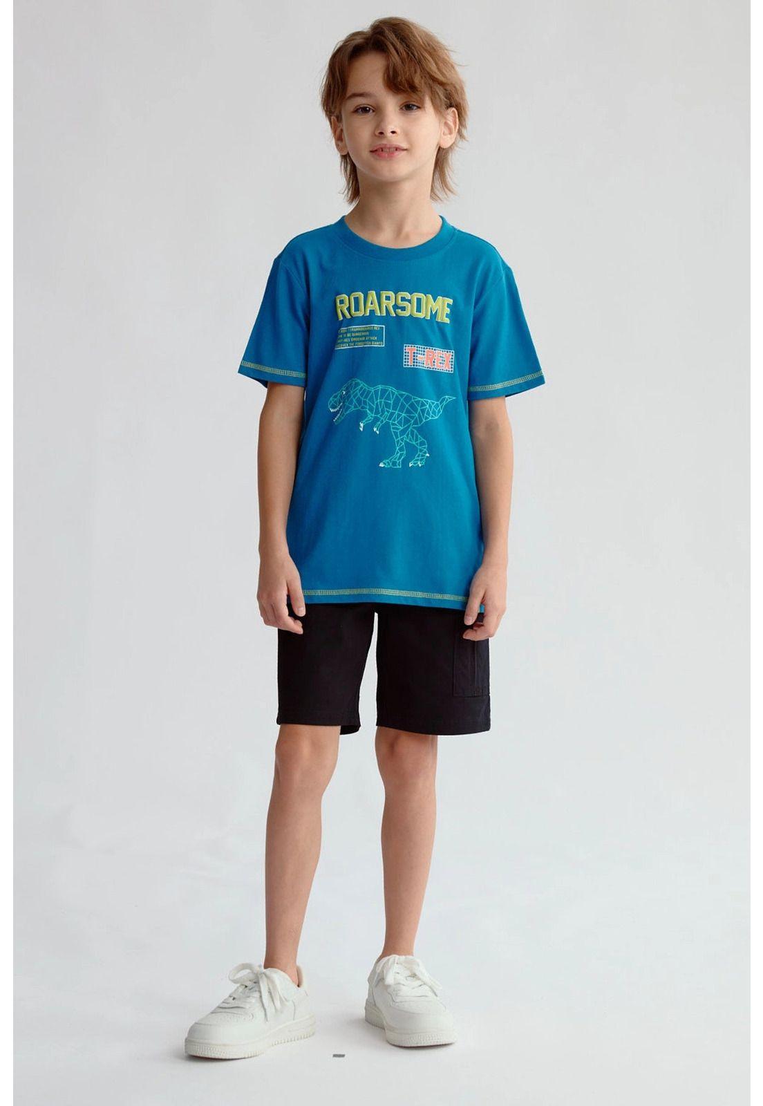 Polera Niño Puff Print Azul-3