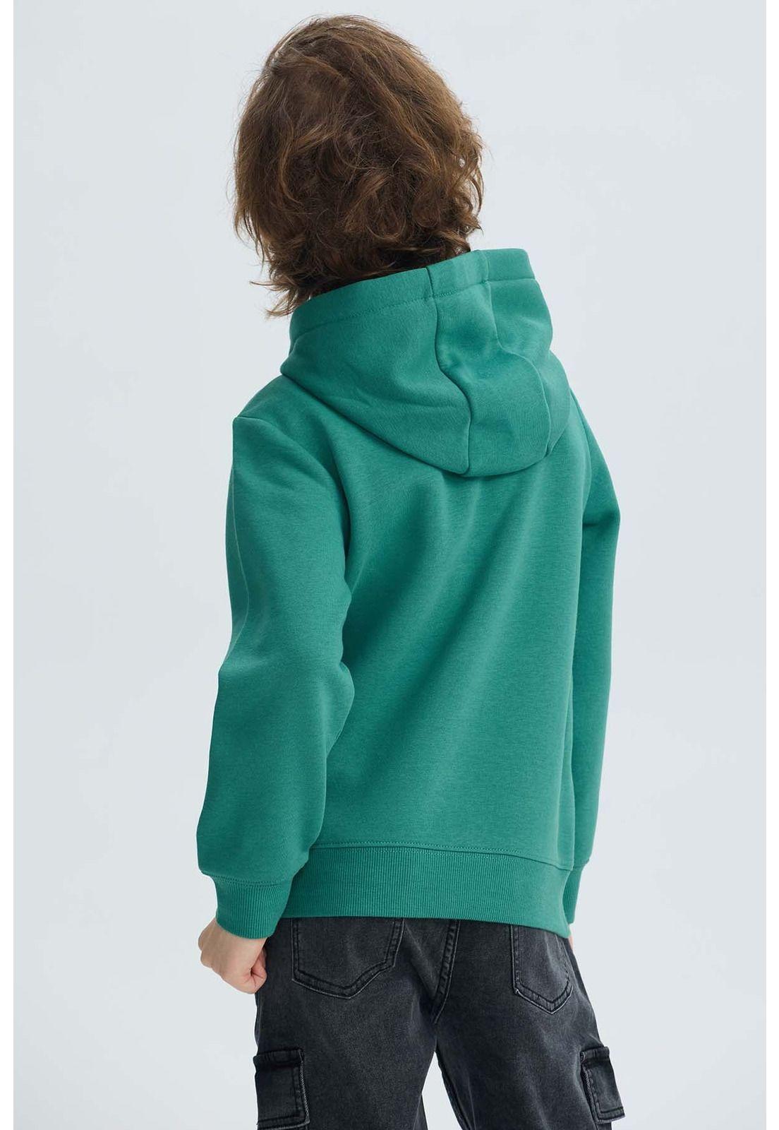 Polerón Niño Básico Print Verde-1