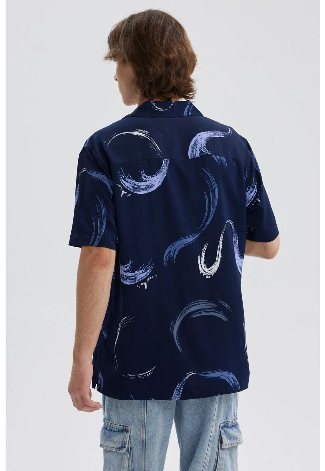 Camisa Hombre Full Rapport Azul Oscuro-2