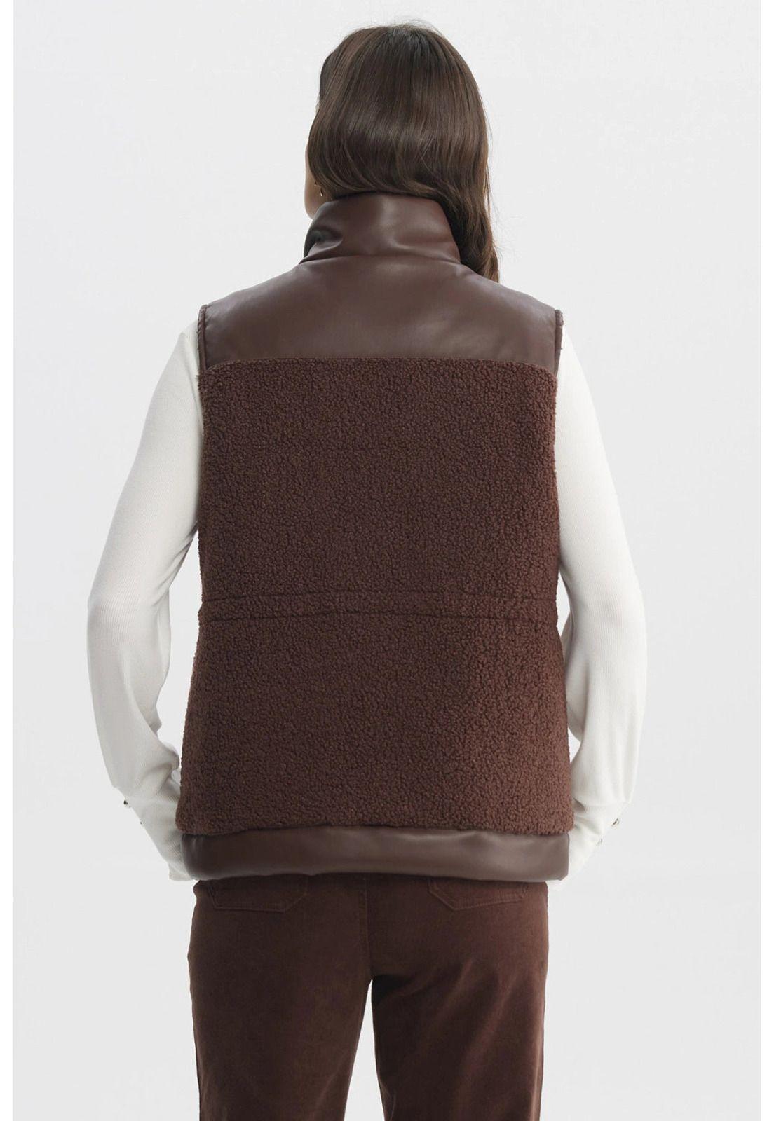 Chaqueta Mujer Slim Café Claro-2