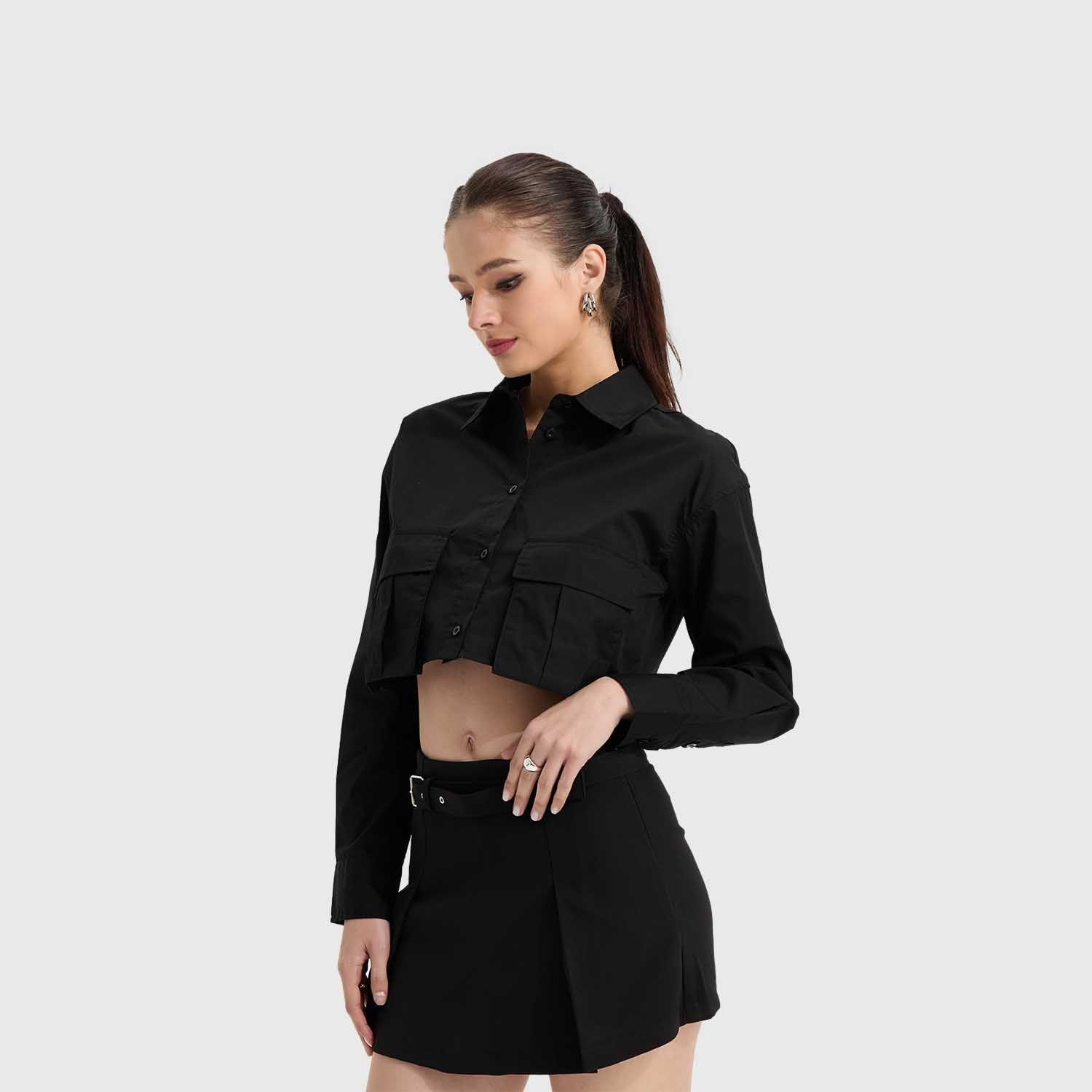 Blusa Mujer Cargo Negro Fashion's Park-1