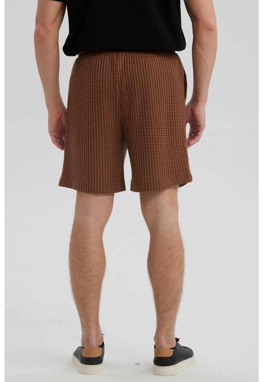 Bermuda Hombre Calce Recto Café-2