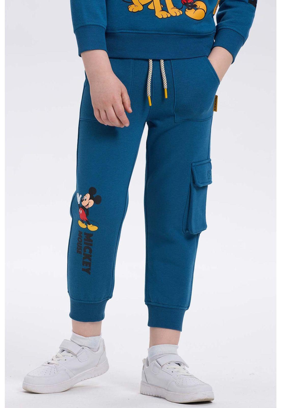 Pantalón Buzo Niño Jogger Mickey Azul-0