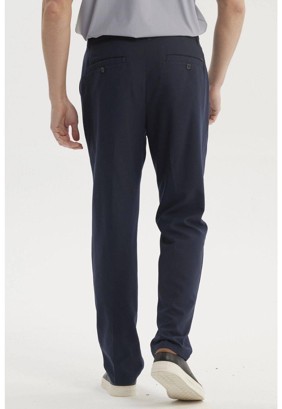Pantalón Hombre Calce Recto Azul Marino-2