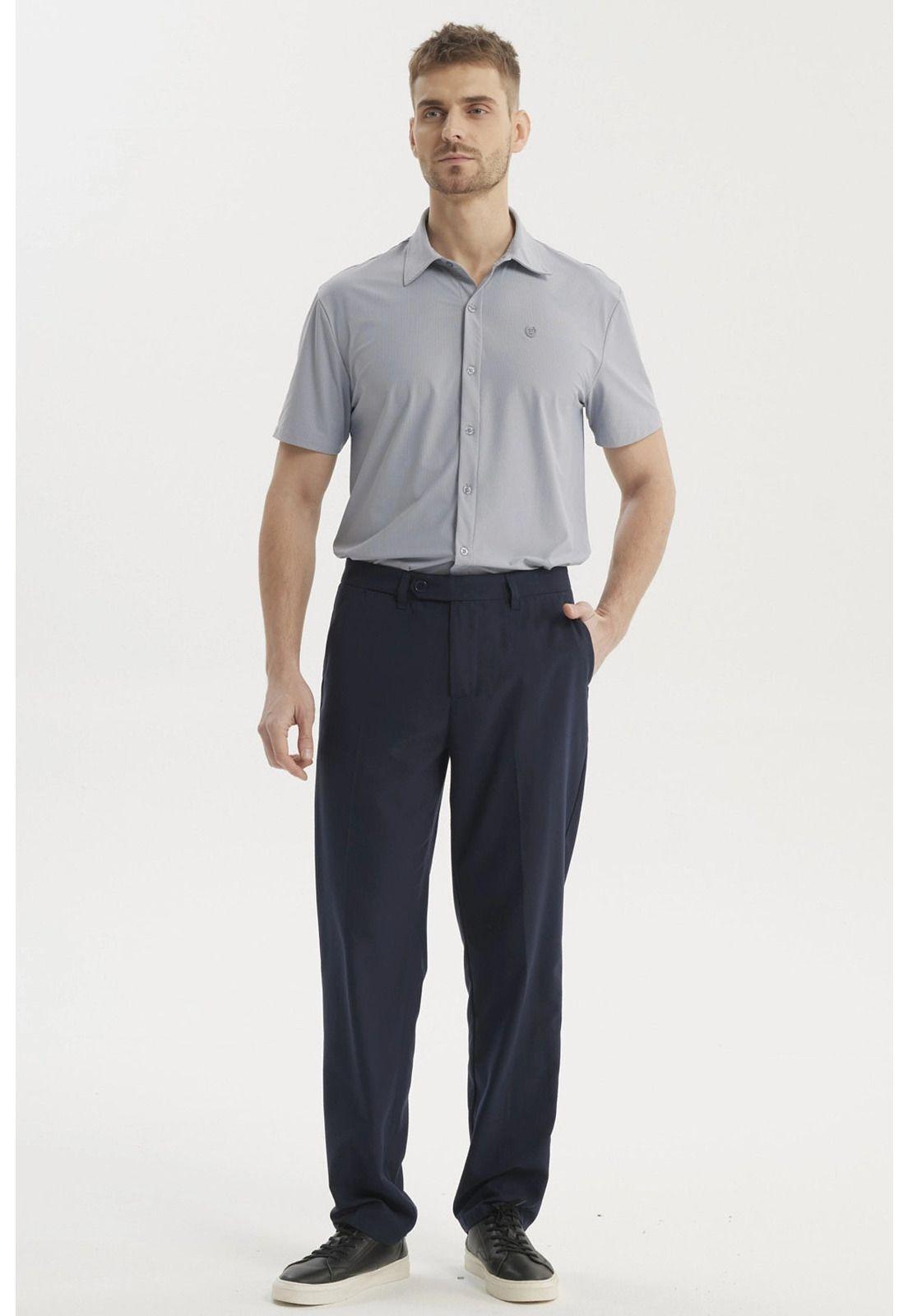 Pantalón Hombre Calce Recto Azul Marino-3