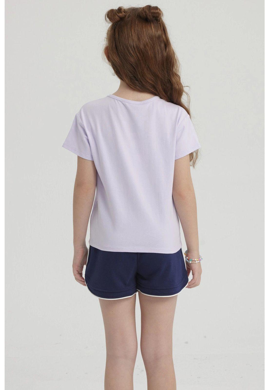 Polera Niña Nudo Lila-2