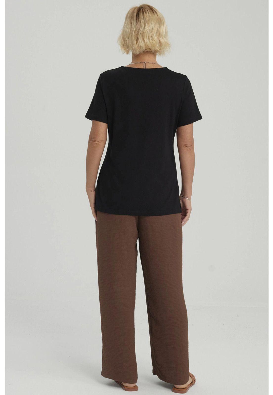 Polera Mujer Con Estampado Negro-2