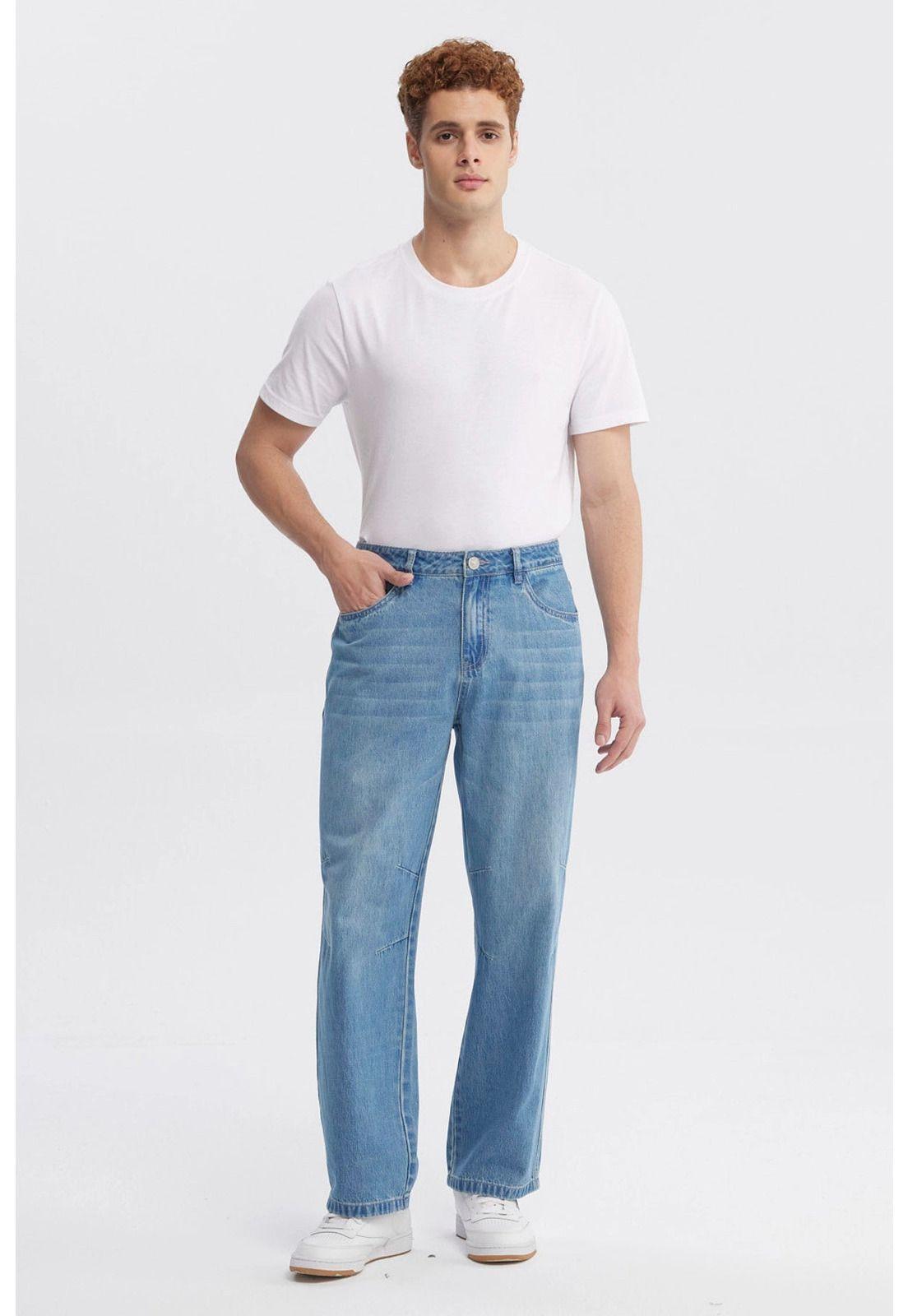 Jeans Hombre Baggy Azul Claro - ll-3