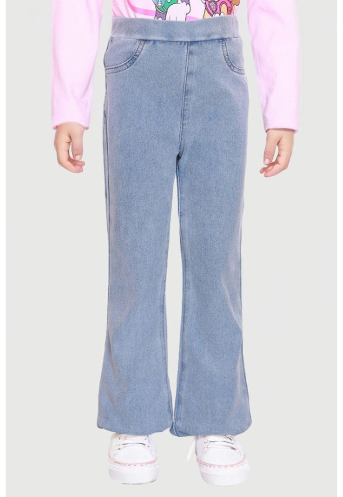 Jeans Niña Flare Leggins Celeste-0