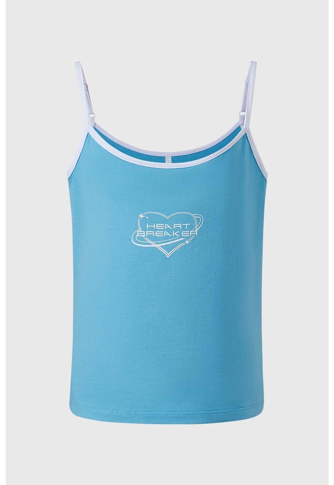 Polera Niña Heart Breaker Celeste-0