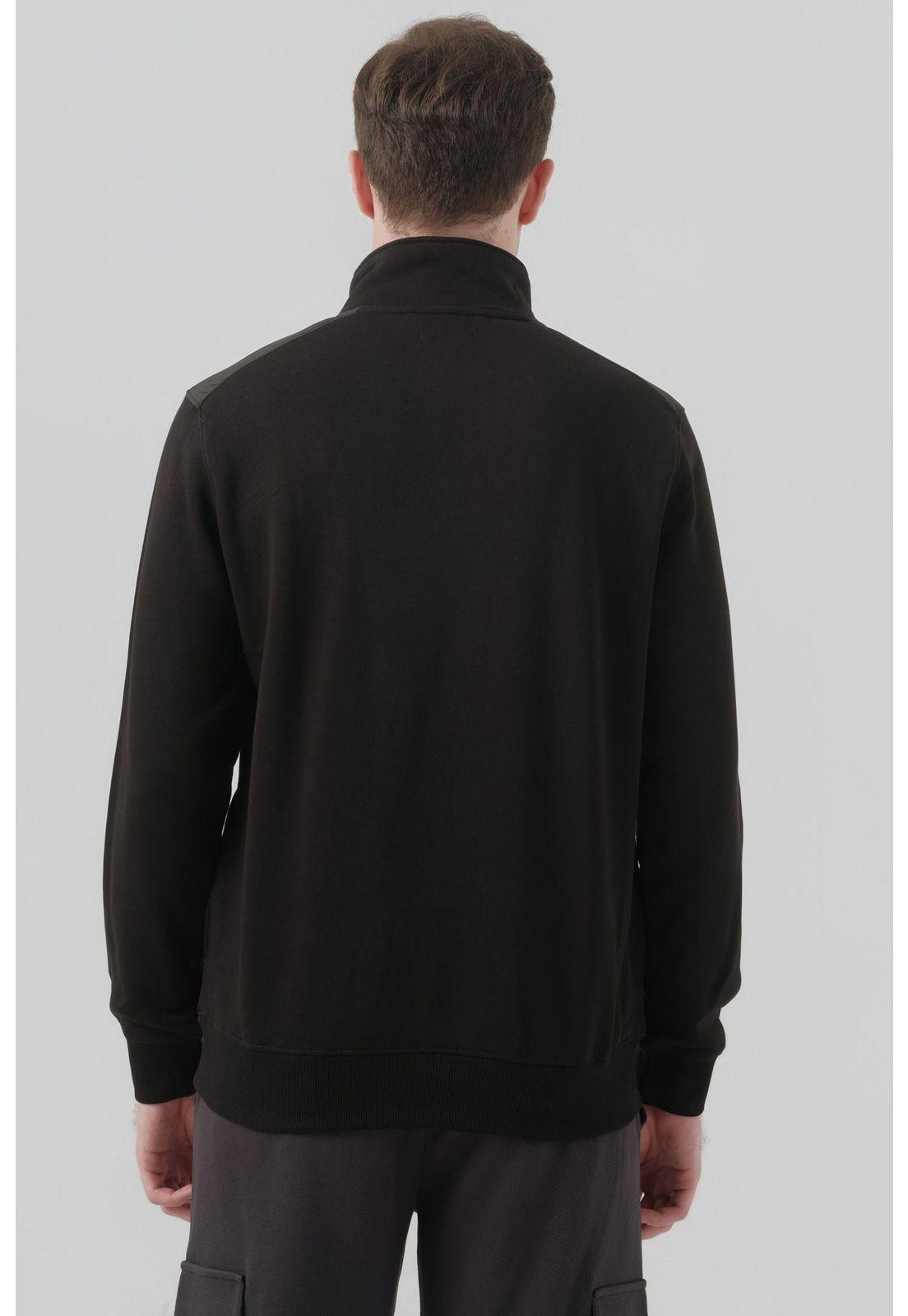 Polerón Hombre Regular Negro - Vlll-2