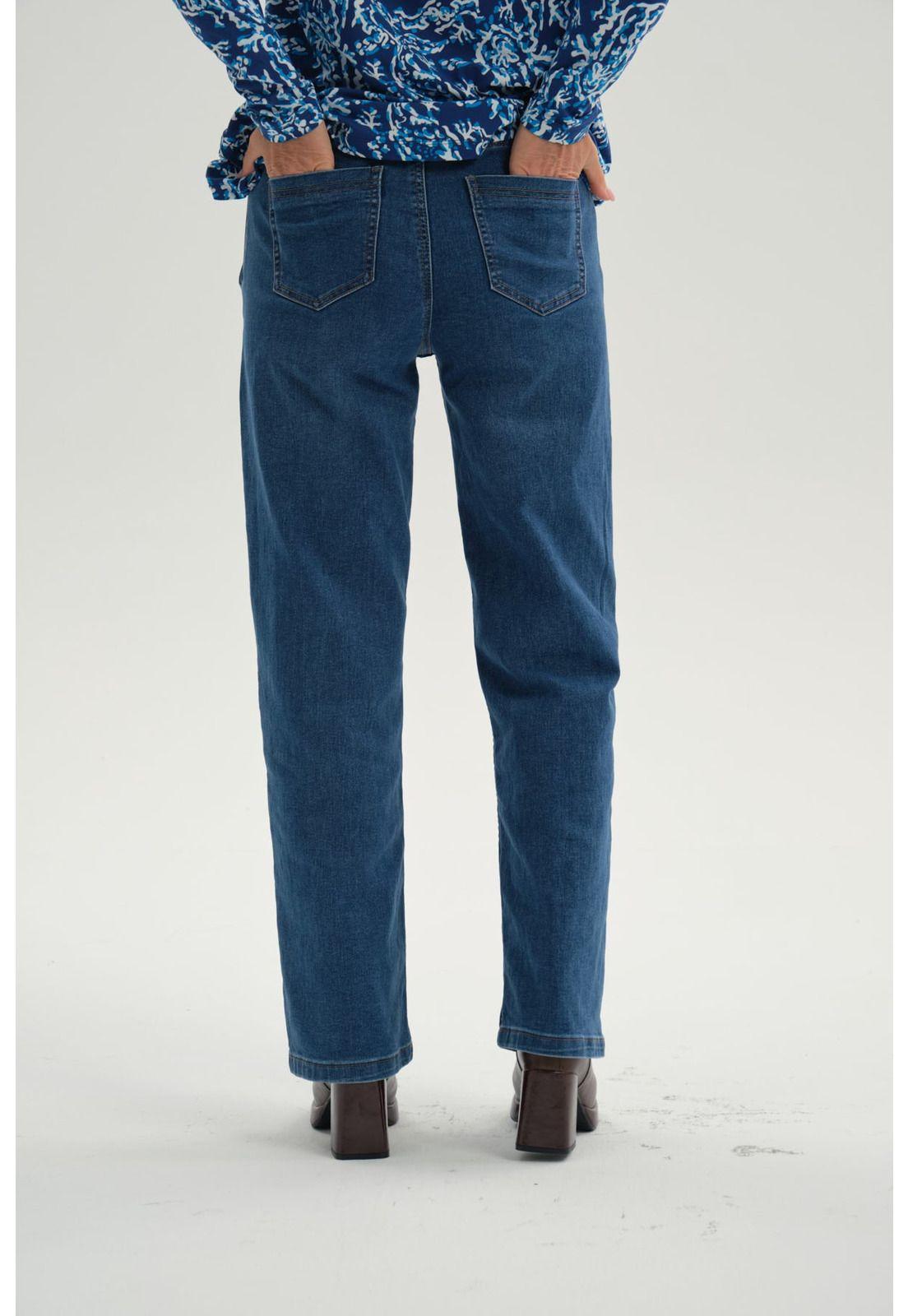 Jeans Mujer Flare Tiro Alto Azul - ll-2