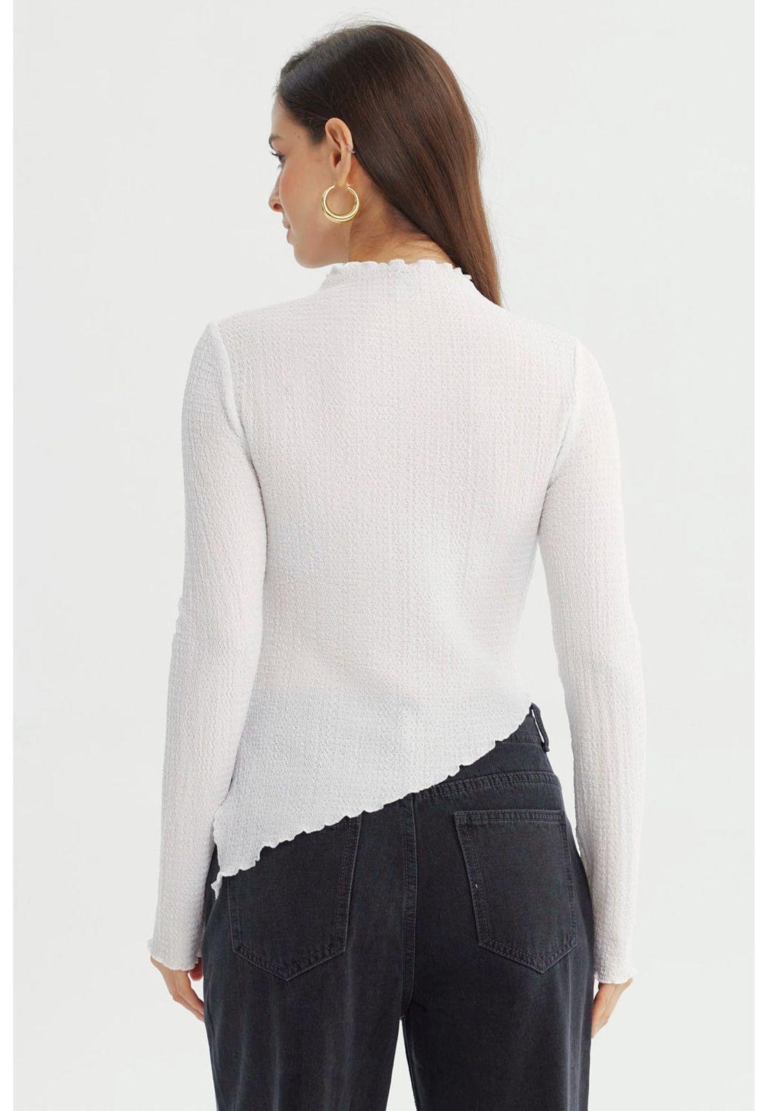 Polera Mujer Ajustado Blanco - Vl-2