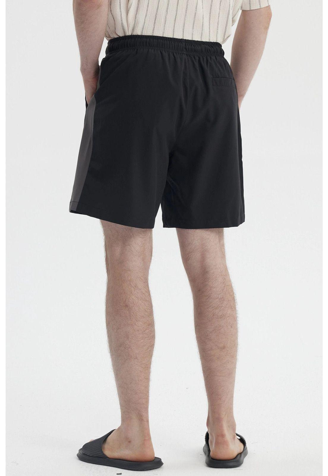 Short de Baño Hombre Liso Negro- lll-2