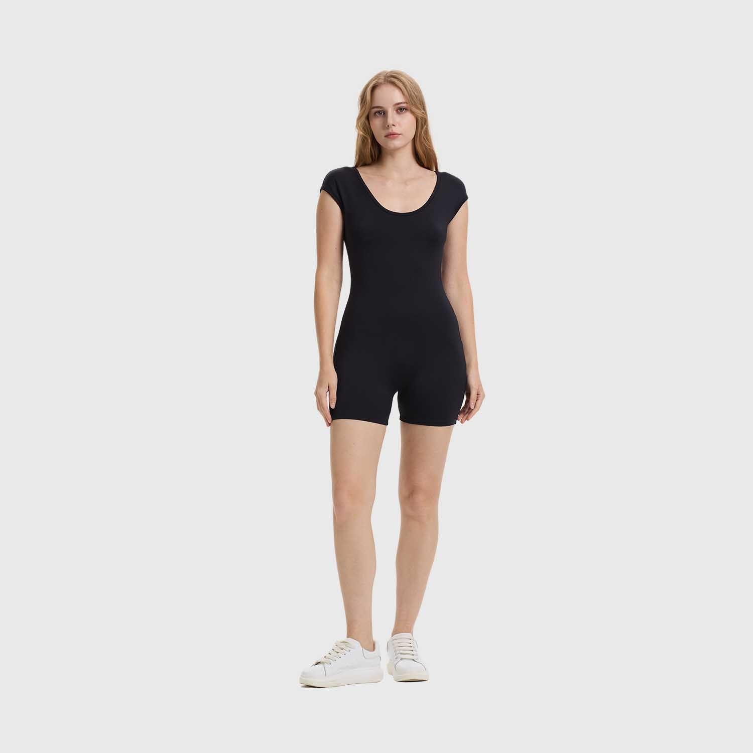 Enterito Mujer Mono Espalda Negro Fashion's Park-3