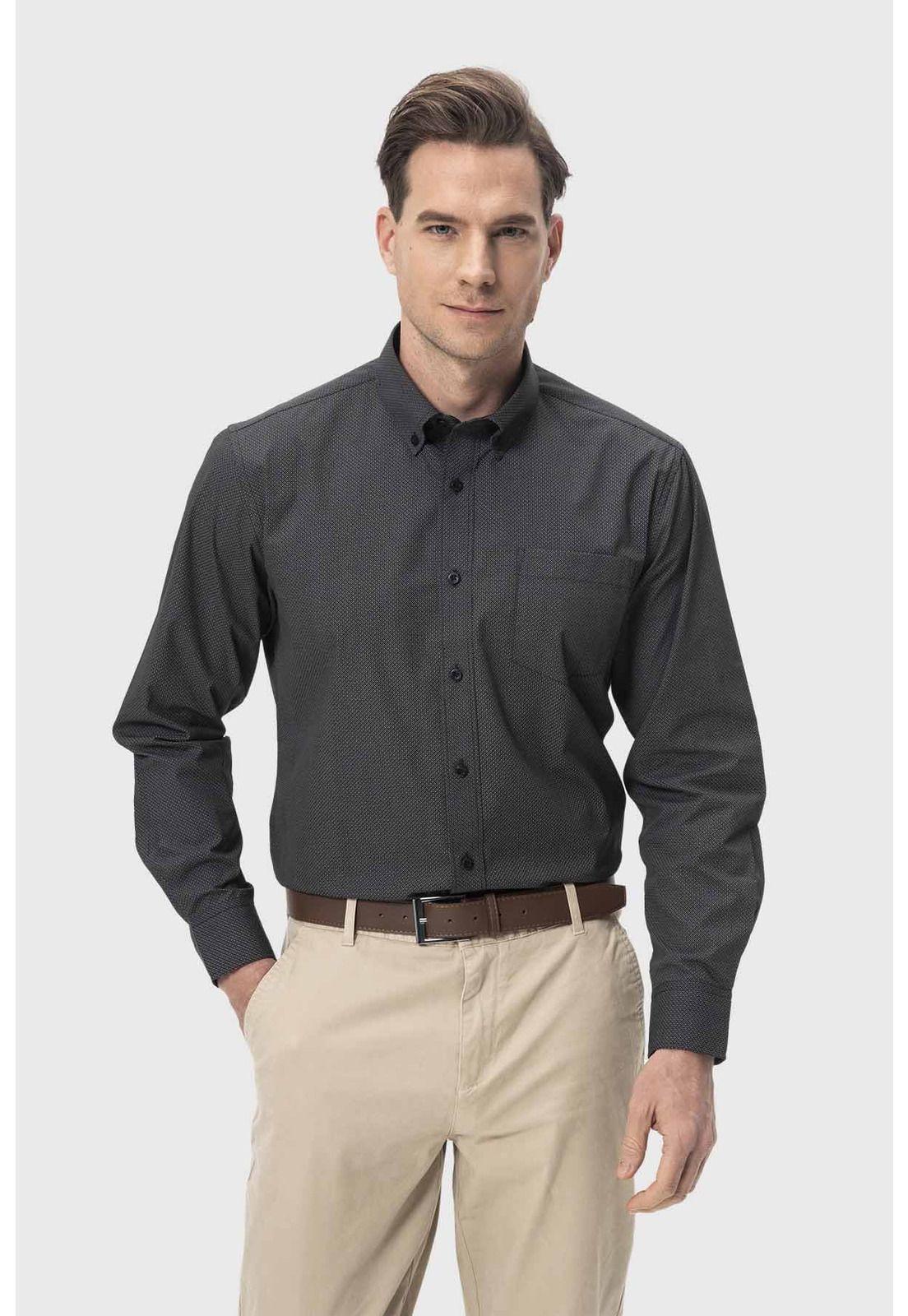 Camisa Hombre Mini Print Marengo-0