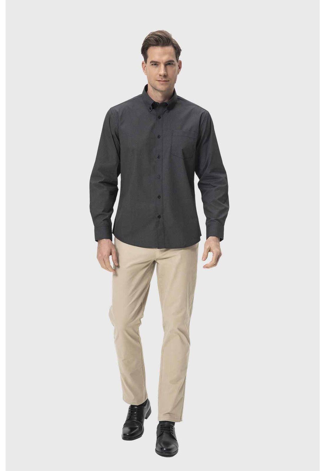 Camisa Hombre Mini Print Marengo-3