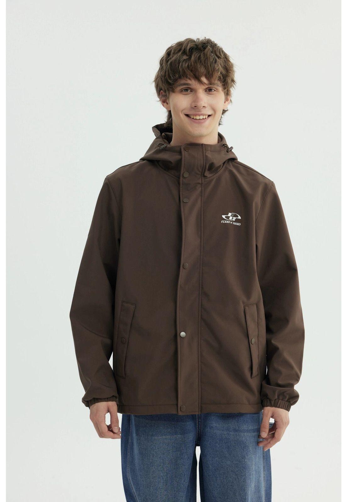 Chaqueta Hombre Oversize Café-0