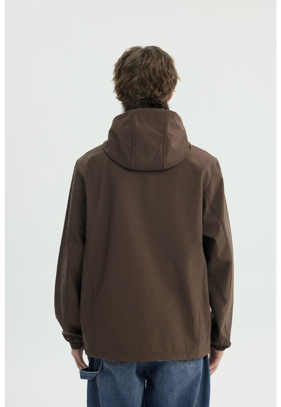 Chaqueta Hombre Oversize Café-2