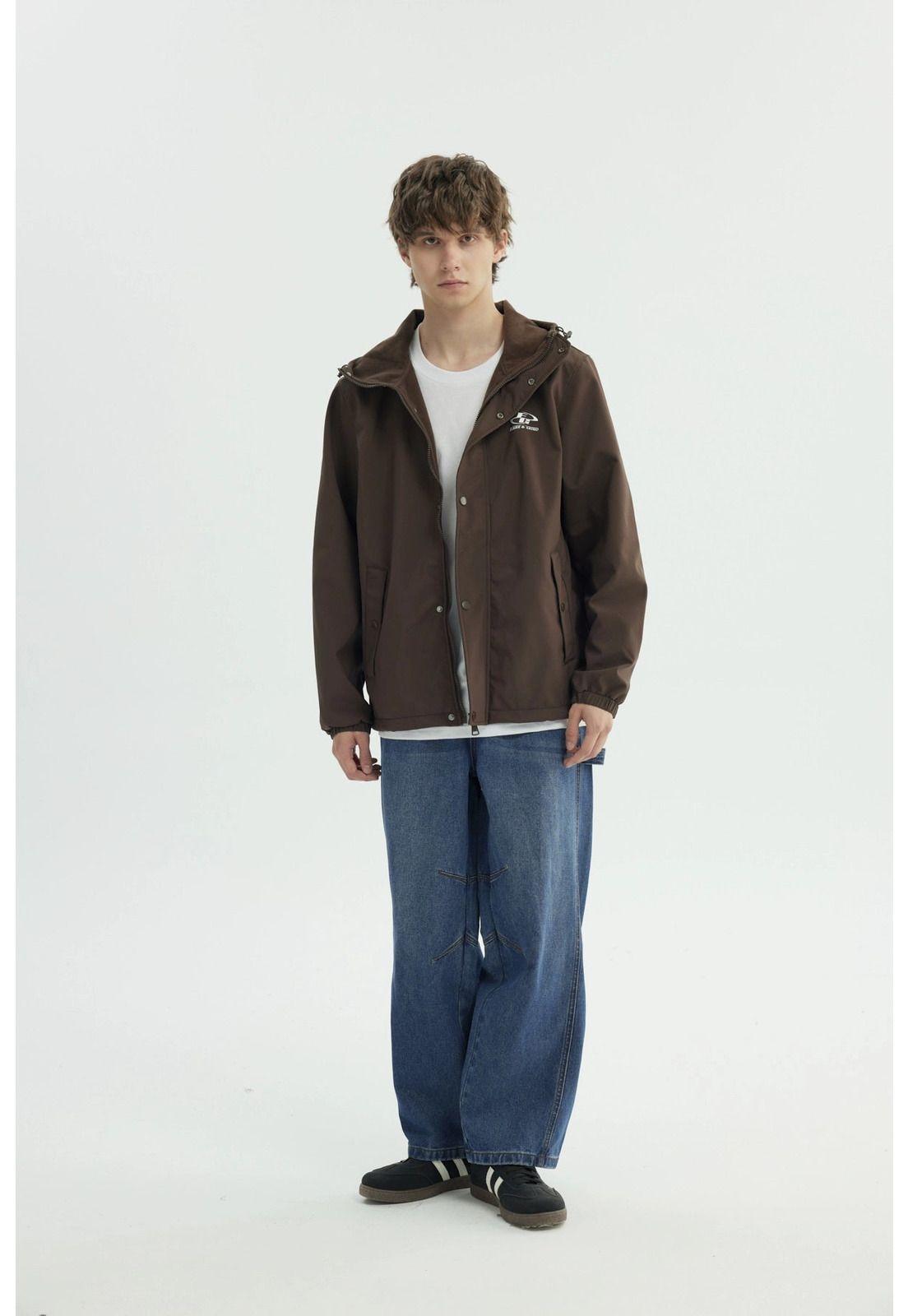 Chaqueta Hombre Oversize Café-3