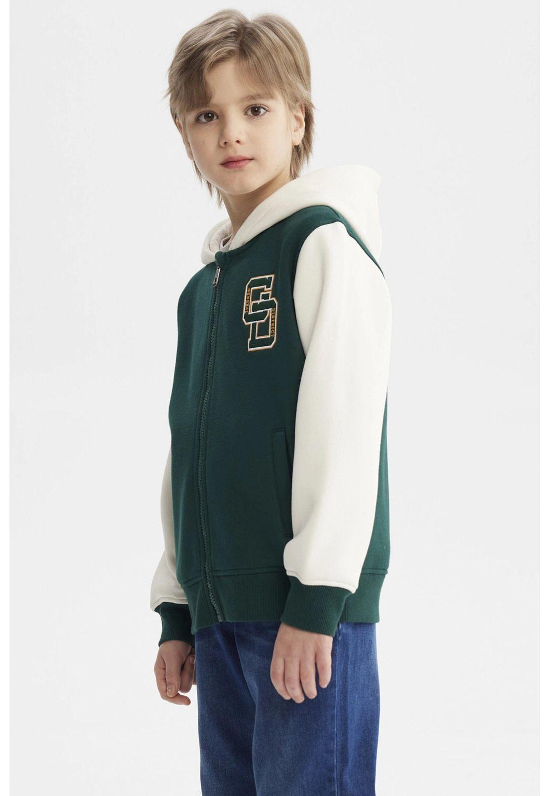 Chaqueta Niño Slim Verde Oscuro-1