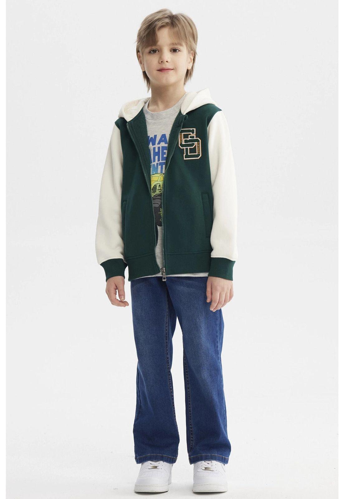 Chaqueta Niño Slim Verde Oscuro-3