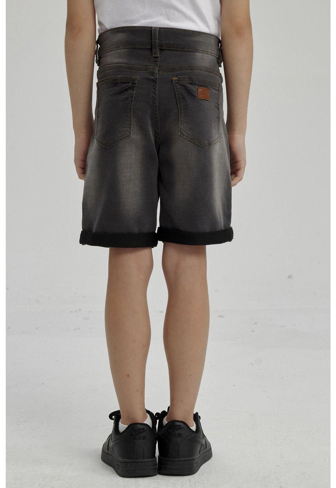 Bermuda Niño Básico Denim Gris-2