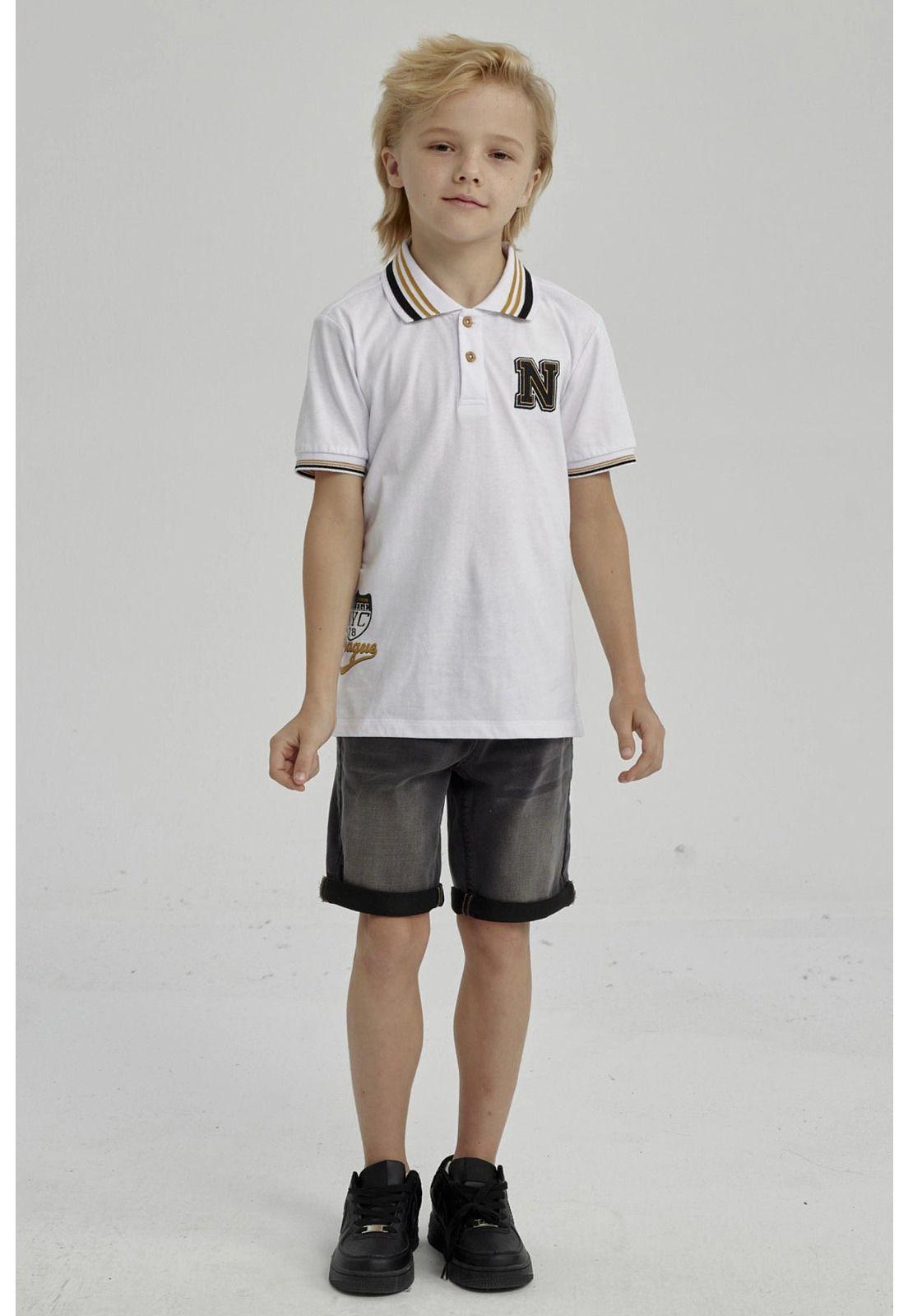 Bermuda Niño Básico Denim Gris-3