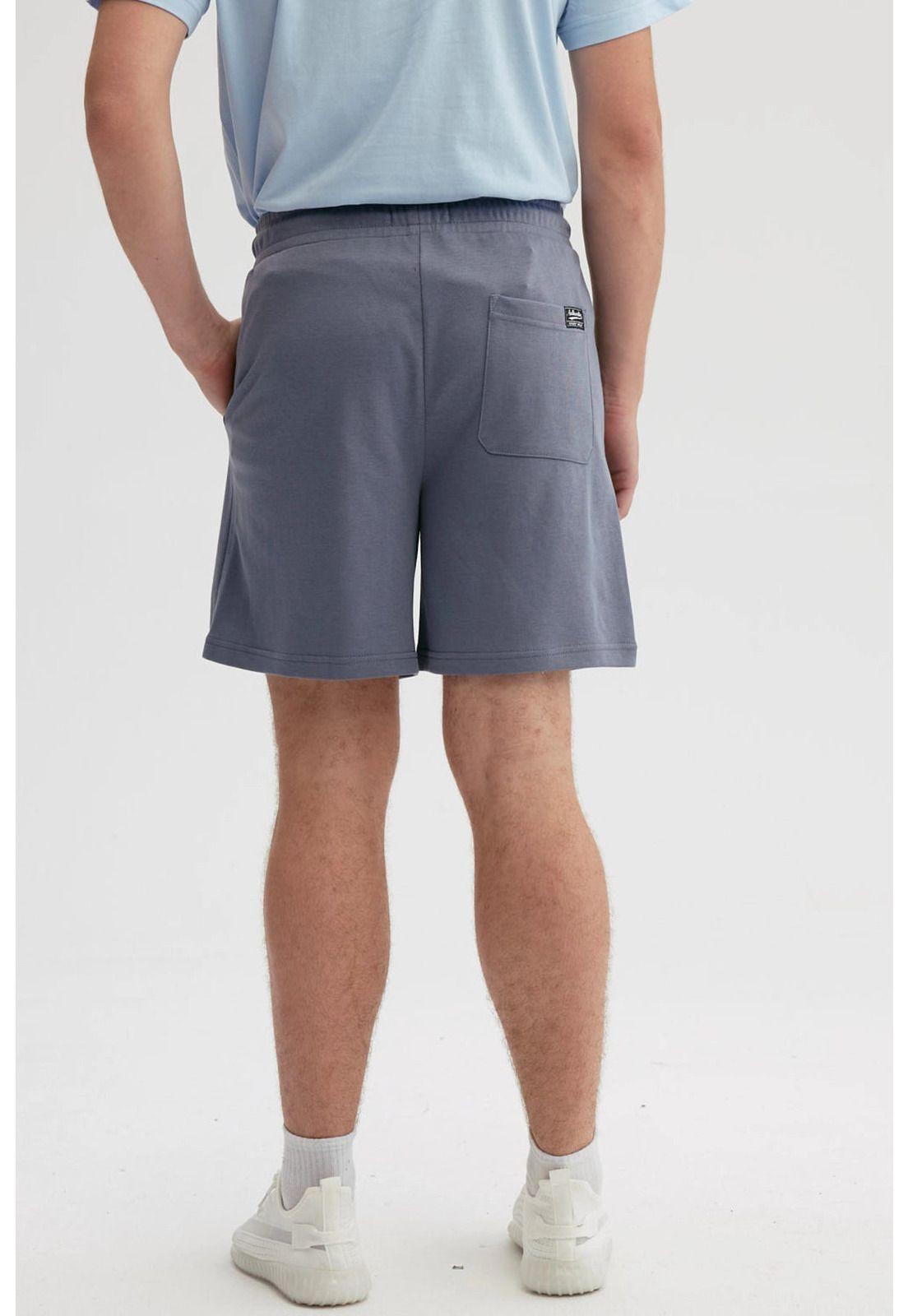 Bermuda Hombre Básico Azul Piedra-2