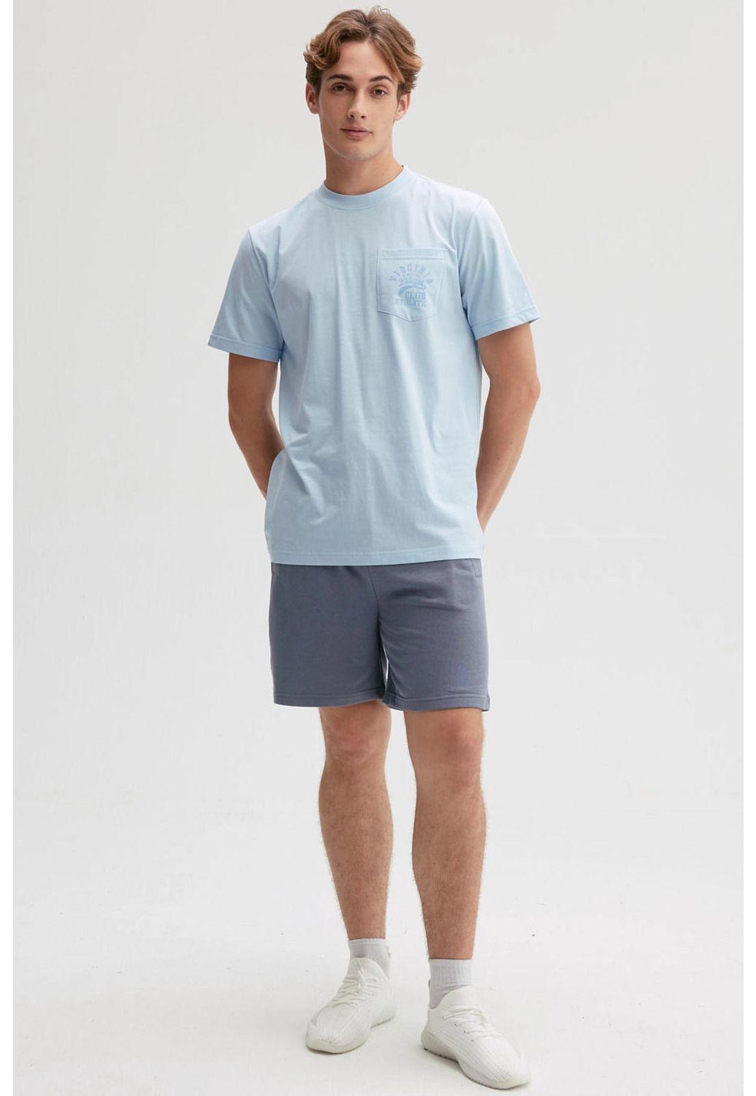 Bermuda Hombre Básico Azul Piedra-3