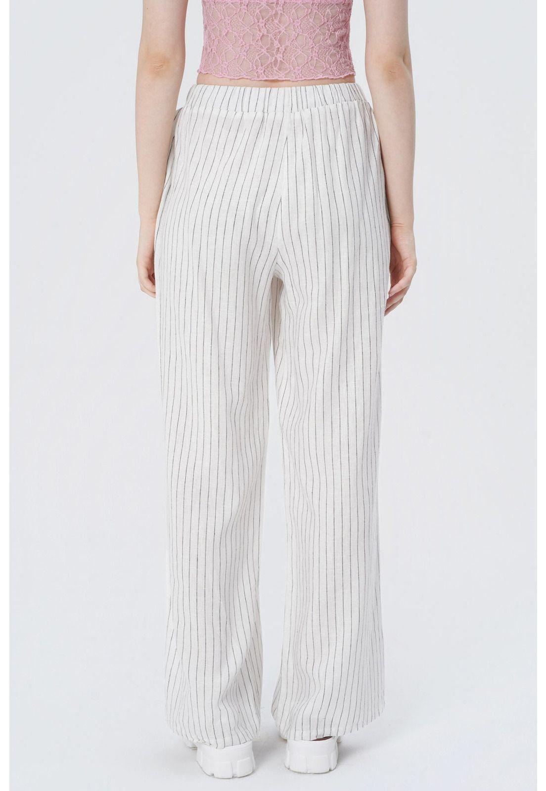 Pantalón Wide Leg Mujer Crudo-2