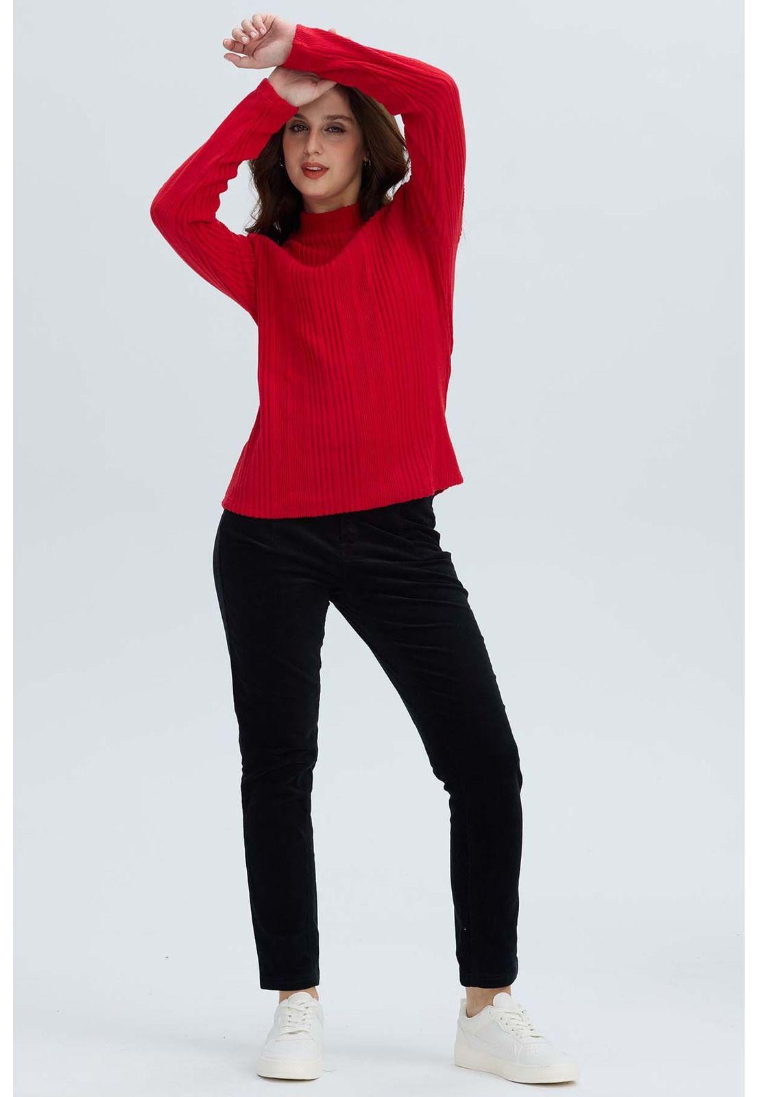 Polera Mujer Camman Rojo Oscuro-3