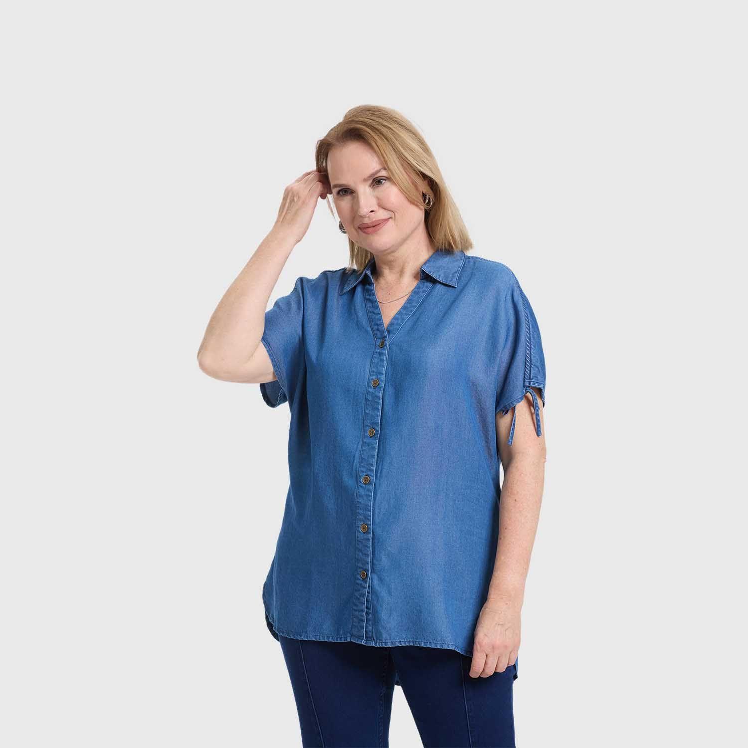 Blusa Mujer Con Ajustador Azul Fashion's Park-1