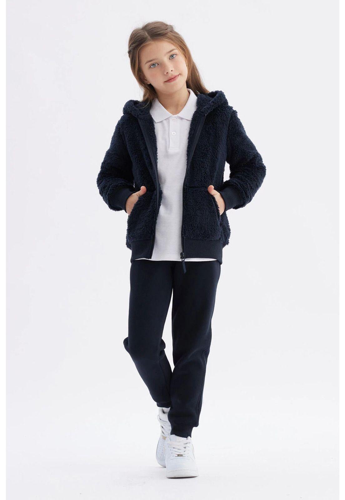 Polar Niña Peludo Azul Marino-3