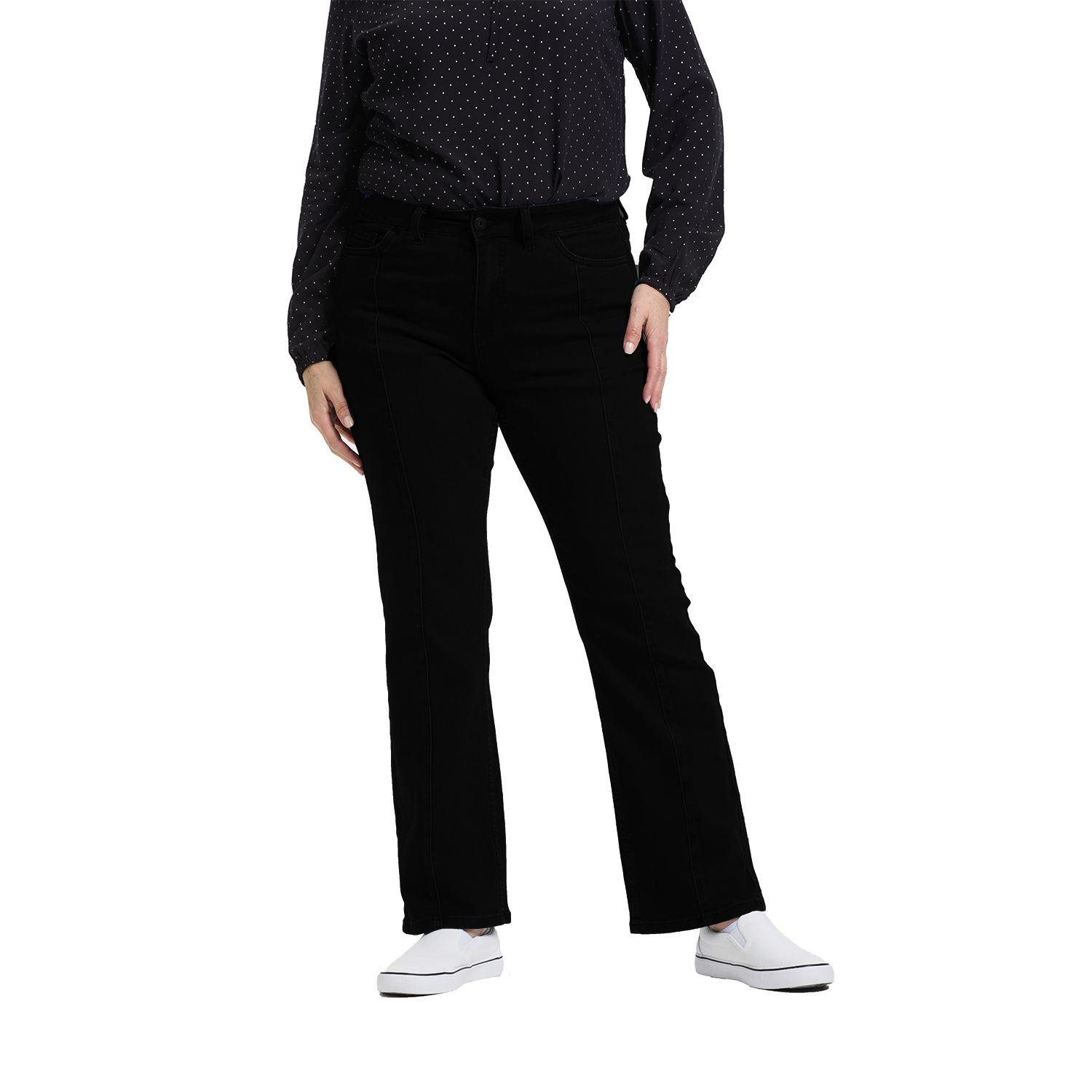 Jeans Mujer Control Abdomen Negro Fashion's Park-0